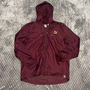 Puma Maroon Windbreaker Jacket!